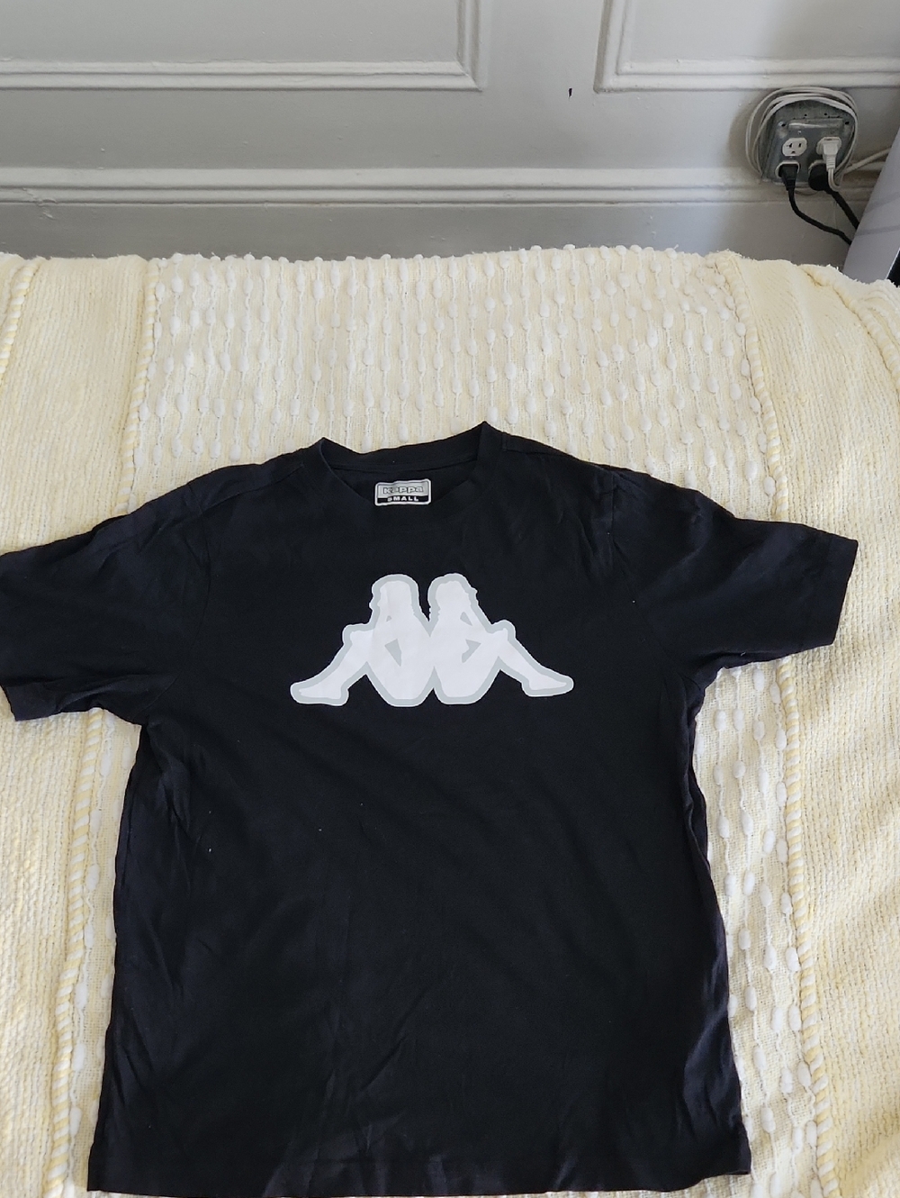 Kappa Black T-shirt with White Logo